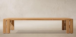 Custom Modern Teak Outdoor Sofa <b>Set</b> with Cushions Contemporary Garden Furniture Durable <b>Wooden</b> <b>Patio</b> Conversation <b>Set</b> - Product Image 3