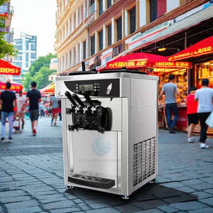 Comercial 3 sabor Soft Serve <span class=keywords><strong>Ice</strong></span> <span class=keywords><strong>Cream</strong></span> Tampo Da mesa da Máquina de Sorvete Soft Máquina de Sorvete Que Faz A Máquina do Fabricante Profissional - Product Image 5