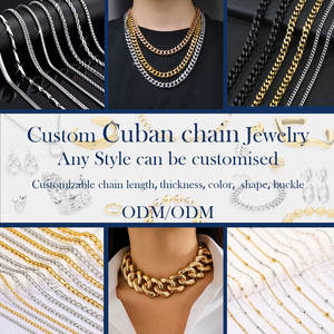 Collier chaîne cubaine torsadée épaisse Haosen en acier inoxydable plaqué or PVD, chaîne punk hip hop pour hommes - Product Image 4