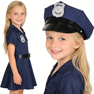 Costume Professionale per Bambini all'Ingrosso, Uniforme Blu con Accessori per Cosplay e <span class=keywords><strong>Halloween</strong></span> - Product Image 4