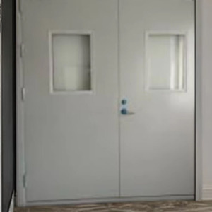 Özelleştirilebilir çift salıncak acil çıkış çelik kapı 45 60 90 120 min anti-yangın yalıtım Modern banyo okulları bitmiş - Product Image 1