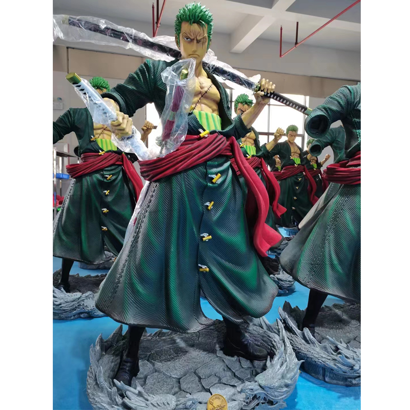 新スタイルワンピースゾロフィギュア樹脂像リアルサイズアニメ