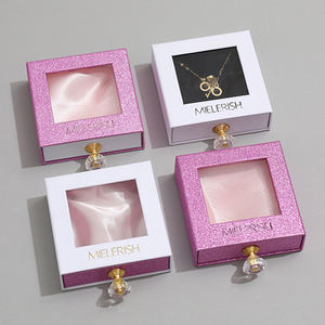 Cajas de Regalo Rectangulares Personalizadas con Ventana Transparente de PVC, Cajas de Papel con Cajón Deslizable y Asa de Piedra - Product Image 6