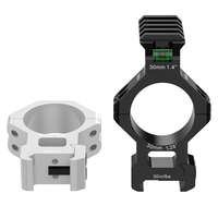 WESTHUNTER WTMK-30-P Supports de lunette à profil moyen pour viseurs optiques, accessoires de montage sur rail de 20 mm avec niveau à bulle