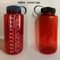 Bouteille d'eau en plastique réutilisable de 1 L (32 oz) sans BPA, avec bouchon à large ouverture, idéale pour le sport et les activités de plein air
