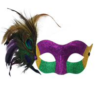 Masque de carnaval doré en poudre pour adulte, demi-visage, style princesse de Venise, pour fête costumée