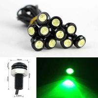 Luces LED de Conducción Diurna para Automóvil, Ojo de Águila, 12V, Impermeables, 9W, 18mm, 23mm, Blancas