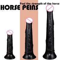 Dildo de Silicona Líquida con Forma de Pene de Caballo Simulado para Masaje y Masturbación Masculina/Femenina, Expansión Vaginal Alternativa SM