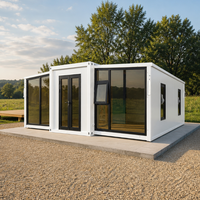 Maison conteneur pliable et extensible pour le glamping, l'hébergement temporaire et la vie en plein air