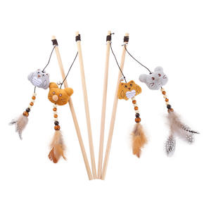 Bacchetta Giocattolo per Gatti con Piume e Gufo in Peluche, Gioco per Gatti - Product Image 5