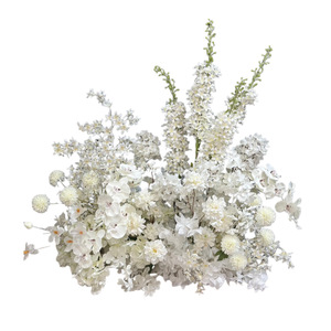 Nuevas Flores Artificiales de Estilo Salvaje Verde para Boda con Hierba de Espárragos, Flores Falsas Blancas y Verdes para Arco de Boda y Camino de Entrada - Product Image 6