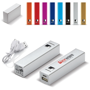 Banco de Energía Portátil de Metal Ultra Delgado con Carga Rápida Micro USB de 2600mAh, Regalos Corporativos Personalizados al Por Mayor a Buen Precio - Product Image 3