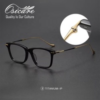 Gafas de Sol Transparentes de Diseño de Marca de Lujo, Gafas Negras de Alta Calidad para Hombre, Monturas Ópticas de Titanio IP