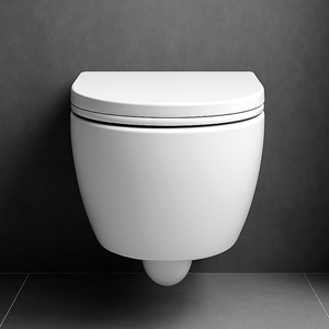 Inodoro Suspendido Comfort, Diseño Frontal Redondo Alargado, Descarga Asistida por Presión con Tanque Oculto, Instalación Fácil y Discreta - Product Image 2