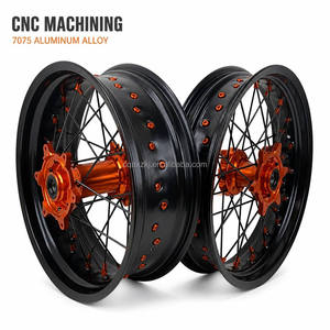 Juego de Ruedas Supermoto de 17 Pulgadas, Llantas Bicolor, Bujes Azules, Aleación de Aluminio, para Motocicletas YZ YZF YZX <span class=keywords><strong>125</strong></span> 250 450 2003-2024 - Product Image 3