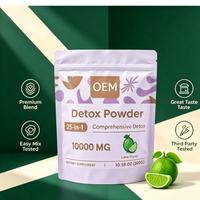 Poudre Détox Adulte 25-en-1 Détox Complet 10000mg Saveur Citron Vert 300g 10.58oz Complément Alimentaire