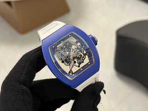 Luxury High-end 055 Deep Blue Ceramic Waterproof Rubber Strap <b>Skeletonized</b> Tourbillon <b>Automatic</b> Mechanical Men's <b>Watch</b> - Product Image 2