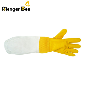 Guantes de seguridad con ventilación antipicaduras de piel de cabra de alta calidad para apicultura de alta calidad - Product Image 3