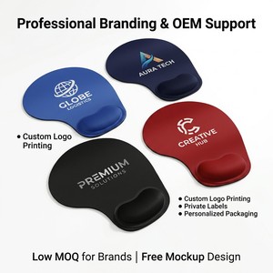 Maßgefertigte Großhandels-Handgelenkauflage Mauspad Ergonomisches Design Wasserfest Büronutzung Günstiges Geschenk OEM-Marke auf Lager - Product Image 1