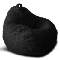 Pouf en fausse fourrure, fauteuil pouf, canapé pouf