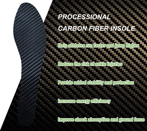Прямая поставка с завода, стельки из углеродного волокна для обуви, стельки из углеродного волокна для спортивной обуви - Product Image 2