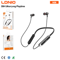 Écouteurs sans fil tour de cou LDNIO N06 BT5.4, autonomie 35H, basses HD, confortables pour le sport et la course, vente en gros CE ROHS