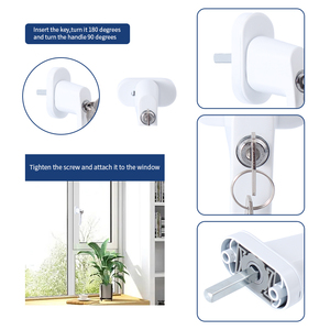 Bán Hot Đông Nam Á Châu Phi Nhôm Trượt Cửa Sổ Xử Lý Upvc Xử Lý Với Khóa Key Phổ Cửa Sổ Xử Lý - Product Image 4
