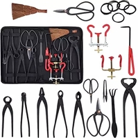 Ensemble d'outils de bonsaï en acier au carbone personnalisé, kit de jardin avec ciseaux et étui de transport portable en nylon