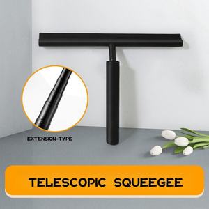 Dài nhôm vòi hoa sen giống cây chổi màu đen có thể thu vào Silicone cửa sổ Cleaner Hot Xe Cửa sổ kính bán buôn sàn gạt nước <span class=keywords><strong>scraper</strong></span> - Product Image 5