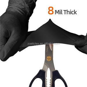 8 mil tek kullanımlık otomobil endüstriyel turuncu nitril garaj görev araba tamir kullanımı ağır mekanik kimyasal geçirmez eldiven - Product Image 4