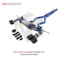 Catback de Performance du système d'échappement en alliage de titane ING pour Land Rover Defender 110 p400 3.0T silencieux avec accessoires de voiture à soupape