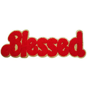 Parche de Chenilla Grande Termoadhesivo con Diseño de Logotipo Colorido, Bordado de Toalla Suave, Letras 3D Precortadas de Fe Religiosa Bendecida, Personalizado - Product Image 4