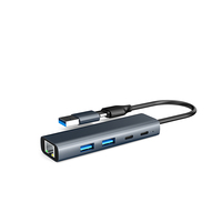 Base de Conexión USB 3.0 Directa de Fábrica, Hubs USB de Alta Velocidad con Tasas de Transferencia de hasta 5Gbps, USB-A, USB-C, RJ45, Internet 1000M