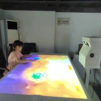 Système de jeu interactif tout-en-un pour team building : Projecteur de jeu au sol, tuiles interactives et jeux de tir