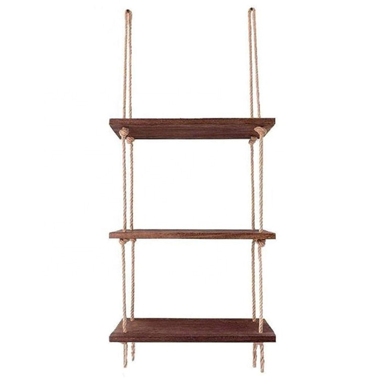 Подвесная настенная полка, плавающие полки, набор из 3 джутовых веревок, плавающие книжные полки с 2 крючками