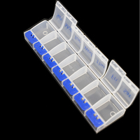 Vente en gros OEM Personnaliser Logo Impression Médecine en plastique Pilule Boîte de rangement 7 jours Comprimés médicaux Capsule Vitamines Organisateur