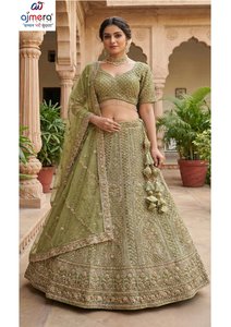 Lehenga de mariée moderne et élégant pour femmes, tenue de fête indienne brodée, séchage rapide, réversible, robe de créateur - Product Image 2