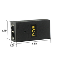 Inyector POE Kuncan de 12V/24V 1A para Exteriores, Alimentación por Ethernet para Cámaras de Seguridad CCTV y Luces LED
