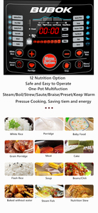 Cuisinière électrique à pression multifonctionnelle de qualité commerciale BUBOK <span class=keywords><strong>8L</strong></span>, grande capacité, en acier inoxydable - Product Image 6