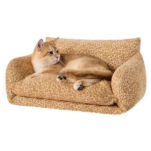 Cat <strong>Bed</strong>, Cat <strong>Beds</strong> for Indoor Cats Washable, Orthopedic Soft Fluffy Round Calming Pet <strong>Bed</strong> for Small to Large Kitty Kittens &amp; <strong>Dogs</strong> - Product Image 1