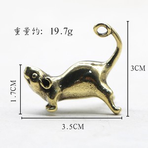 Adorno <span class=keywords><strong>de</strong></span> Latón Antiguo para Té, Figura <span class=keywords><strong>de</strong></span> Ratón con <span class=keywords><strong>Cola</strong></span> Larga, Miniatura <span class=keywords><strong>de</strong></span> <span class=keywords><strong>Rata</strong></span> <span class=keywords><strong>de</strong></span> la Suerte <span class=keywords><strong>de</strong></span> Cobre, Decoración para Sala <span class=keywords><strong>de</strong></span> Estar - Product Image 4