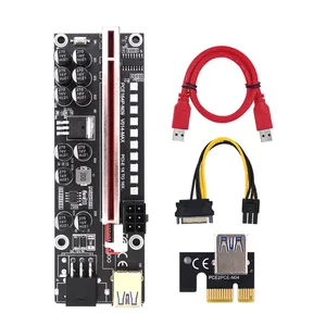 Tishric adapter thẻ ver014 Max PCI Express riser thẻ 6 Pin tương thích với PCI-E X1 X16 mở rộng thẻ USB3.0 giao diện