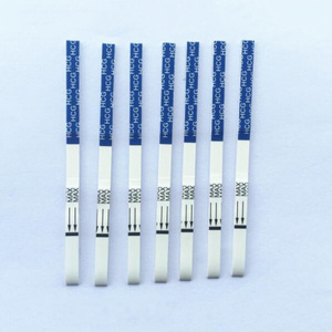 Bandelettes de <span class=keywords><strong>test</strong></span> de grossesse précoce HCG <span class=keywords><strong>urinaire</strong></span> – Détection précise à 99,5 % – Utilisation manuelle à domicile – Méthode à l'or colloïdal - Product Image 2