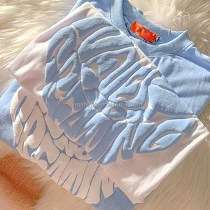 T-shirt graphique personnalisé de créateur de qualité supérieure T-shirt 100% coton imprimé bouffé Fabricant de t-shirt surdimensionné personnalisé pour hommes - Product Image 1