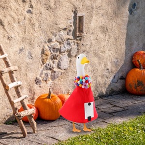 Costume d'oie mignon Halloween Pom Poms boules Costume pour <span class=keywords><strong>décoration</strong></span> <span class=keywords><strong>de</strong></span> pelouse vêtements d'oie pour Statue <span class=keywords><strong>de</strong></span> ciment extérieur jardin cour Patio Art - Product Image 3