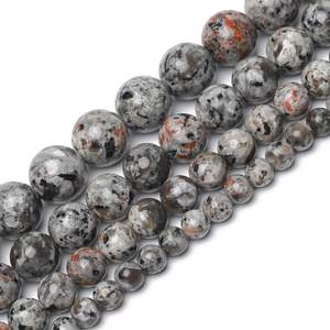 Cuentas de Piedra de Fuego Natural de Alta Calidad 4-12mm, Cuentas Redondas Sueltas de Piedra Yooperlita Natural para la Fabricación de Collares y Pulseras - Product Image 5