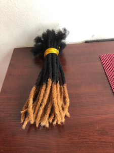 Serrure extensions de <span class=keywords><strong>cheveux</strong></span> humains 1bT27 fait à la main tressage style <span class=keywords><strong>afro</strong></span> crépus droite 10 pouces 0.6 cm dreadlocks pour les femmes noires - Product Image 4