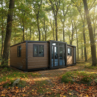 Maison conteneur extensible ignifuge et étanche entièrement meublée FLKT, garantie 2 ans, salon préfabriqué moderne et luxueux