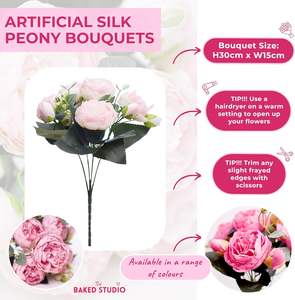 Flores de Peonía Artificiales de PU de Alta Calidad al por Mayor, Tacto Realista, para Decoración de Bodas, Hogar, Fiestas, Centro de Mesa - Product Image 3