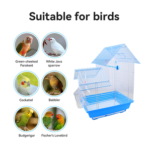 GA-2453 gabbia dell'uccello di 37*28*51cm per la gabbia variopinta del filo di metallo del pappagallo con l'alimentatore ed il bevitore - Product Image 4